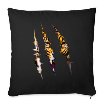 leopard - Sofa pillowcase 17,3'' x 17,3'' (45 x 45 cm) - black - Front