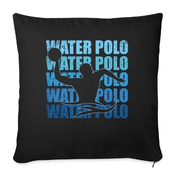 Water polo - Housse de coussin décorative 45 x 45 cm - noir - Devant