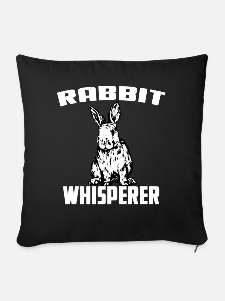 Rabbit Whisperer - Sofakissenbezug 45 x 45 cm - Schwarz