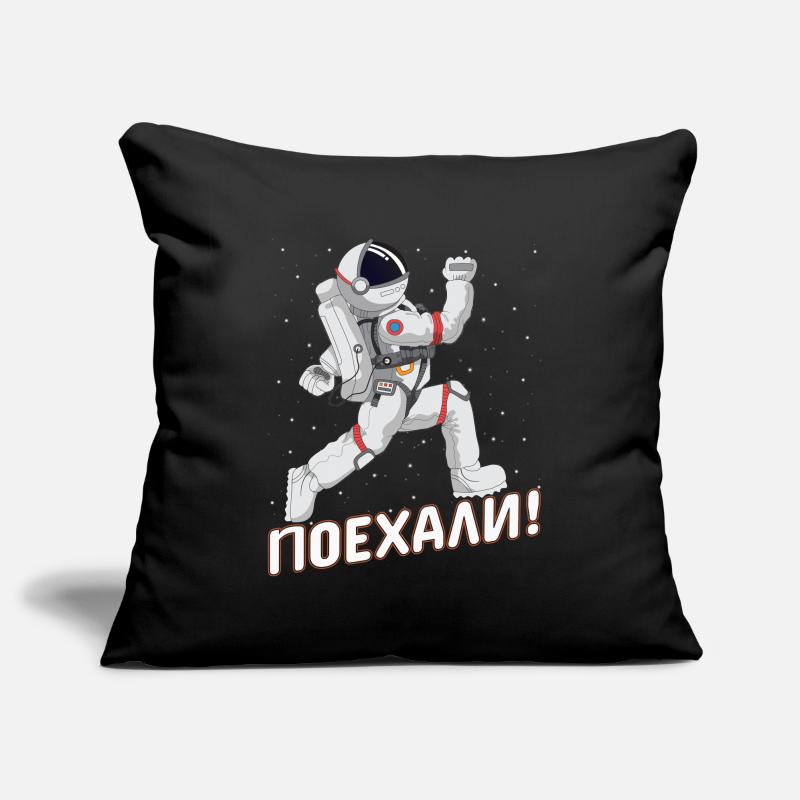 Voyage spatial cosmonaute dans l'espace Russie Housse de coussin décorative 45 x 45 cm