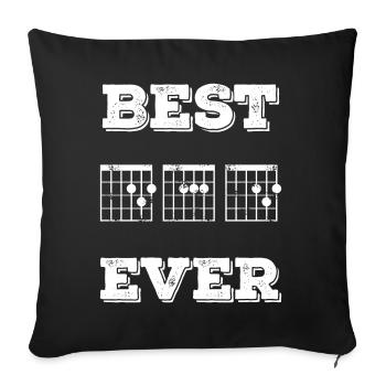 Best Dad Ever Musician Guitar tabs Father's Day Guitar - Sofa pillowcase 17,3'' x 17,3'' (45 x 45 cm) - black - Front