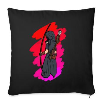 Cadeau d'archer manga anime pour les fans d'arc - Housse de coussin décorative 45 x 45 cm - noir - Devant