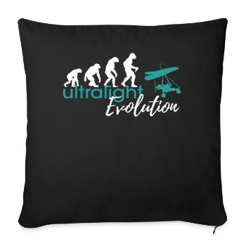 Ultralight evolution - Sofa pillowcase 17,3'' x 17,3'' (45 x 45 cm) - black - Front