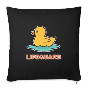 Bademeister Lifeguard Poolboy Rettungsschwimmer - Sofakissenbezug 45 x 45 cm - Schwarz - Vorne