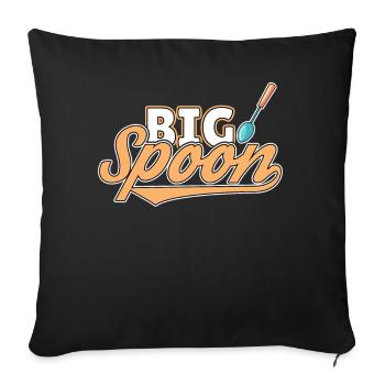 Big Spoon Little Spoon Matching Couple Schlaf - Sofakissenbezug 45 x 45 cm - Schwarz - Vorne