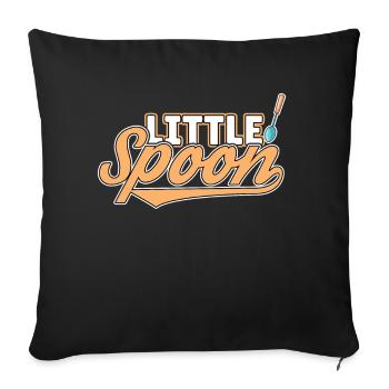Big Spoon Little Spoon Matching Couple Schlaf - Sofakissenbezug 45 x 45 cm - Schwarz - Vorne