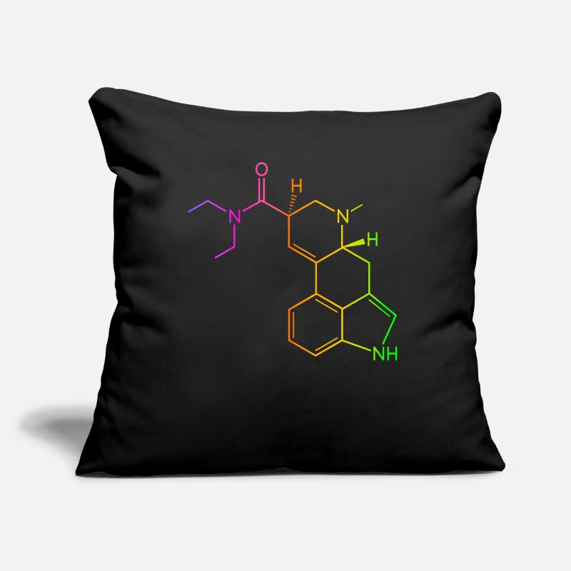 GOA Hofmann happiness formula structural formula Sofa pillowcase 17,3'' x 17,3'' (45 x 45 cm)