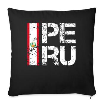 Peru - Sofa pillowcase 17,3'' x 17,3'' (45 x 45 cm) - black - Front