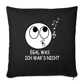Meme Sprüche Musik Gesicht Notenschlüssel Geschenk - Sofakissenbezug 45 x 45 cm - Schwarz - Vorne