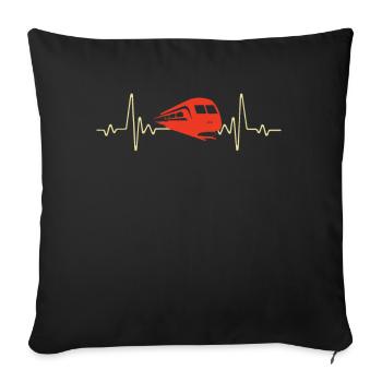 ARTISANAT, CONDUIRE, MÉTRO - Housse de coussin décorative 45 x 45 cm - noir - Devant