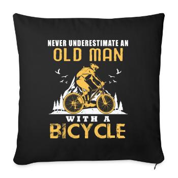 Bicycle Biking Biking Biker Cycling Bicycle - Sofa pillowcase 17,3'' x 17,3'' (45 x 45 cm) - black - Front