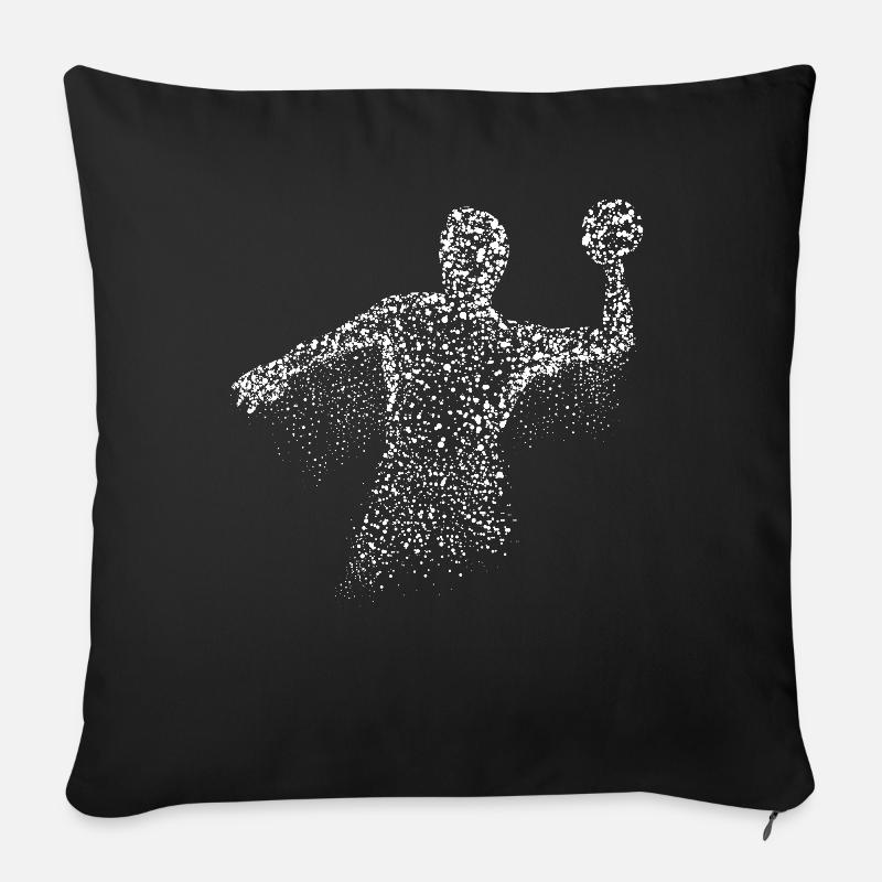 Handball cooles Regen Tropfen Motiv - Sofakissenbezug 45 x 45 cm - Schwarz