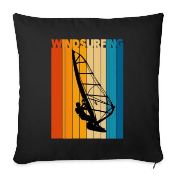 Planche à voile - Housse de coussin décorative 45 x 45 cm - noir - Devant
