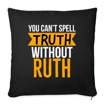 Ruth Bader Ginsburg, JBR notoire - Housse de coussin décorative 45 x 45 cm - noir - Devant