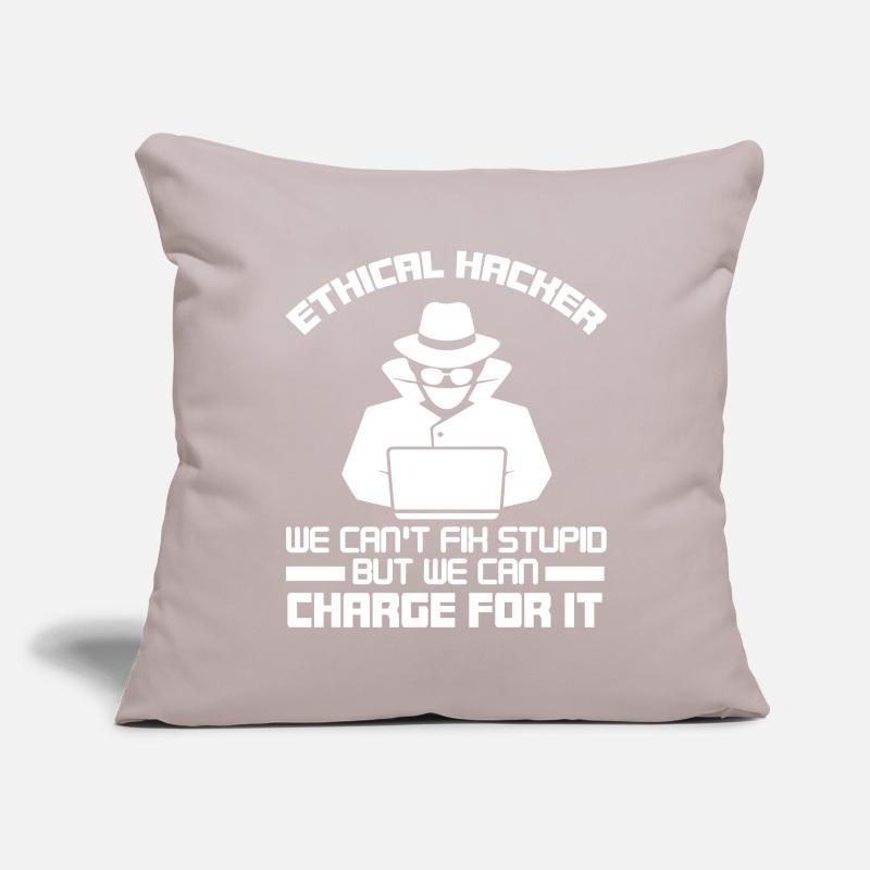 Ethical Hacker Nerd Security Hack Geek Housse de coussin décorative 45 x 45 cm