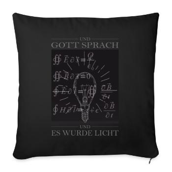 ET DIEU A PARLÉ ... ET IL EST DEVENU LUMIÈRE - Maxwell - Housse de coussin décorative 45 x 45 cm - noir - Devant