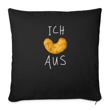 Vegane Erdnuss Flips Zum Ausflippen - Sofakissenbezug 45 x 45 cm - Schwarz - Vorne