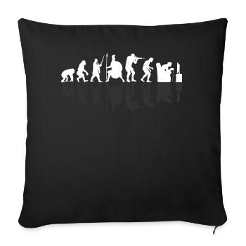 Gamer Evolution Zocker Entwicklung Gaming - Sofakissenbezug 45 x 45 cm - Schwarz - Vorne