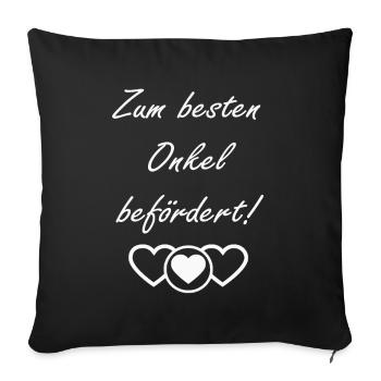 bester Onkel Spruch - Sofakissenbezug 45 x 45 cm - Schwarz - Vorne