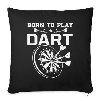 Dart Darts Bullseye Dart Player Cadeau de fléchettes - Housse de coussin décorative 45 x 45 cm - noir - Devant