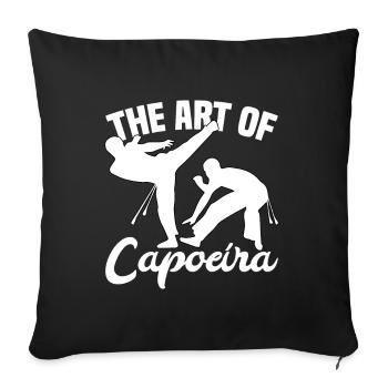 Capoeira Art martial de la capoeira brésilienne - Housse de coussin décorative 45 x 45 cm - noir - Devant