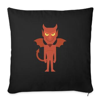 The devil - Sofa pillowcase 17,3'' x 17,3'' (45 x 45 cm) - black - Front