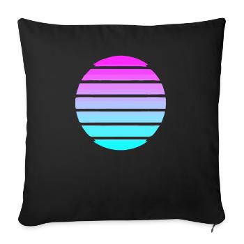 Vaporware Cyber 1970 Techno Culture - Sofa pillowcase 17,3'' x 17,3'' (45 x 45 cm) - black - Front