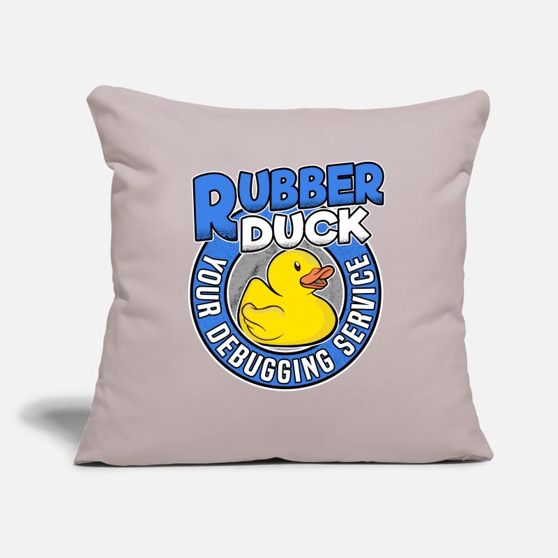 Funny Rubber Duck Debugging Service Coder Gift Sofa pillowcase 17,3'' x 17,3'' (45 x 45 cm)