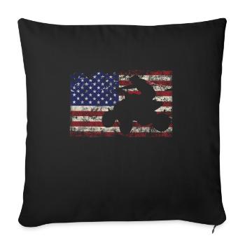 Quad ATV Motorsport USA America Quad riders - Sofa pillowcase 17,3'' x 17,3'' (45 x 45 cm) - black - Front