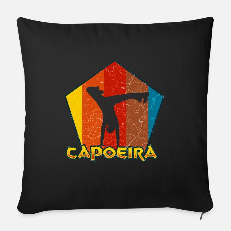 Capoeira Brasilien Kampfkunst - Sofakissenbezug 45 x 45 cm - Schwarz