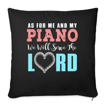 Piano Pianist Piano Grand Piano Keyboard Gift - Sofa pillowcase 17,3'' x 17,3'' (45 x 45 cm) - black - Front