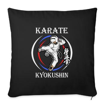 Karaté Kyokushin Kickboxing Art Martial - Housse de coussin décorative 45 x 45 cm - noir - Devant
