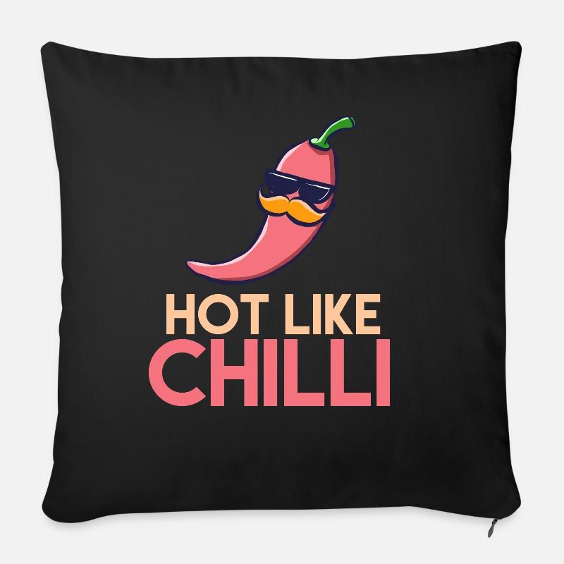 Hot like Chilli - Sofakissenbezug 45 x 45 cm - Schwarz