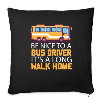 Bus Busfahrer Schulbus Busfahrer Hemd Busse - Sofakissenbezug 45 x 45 cm - Schwarz - Vorne