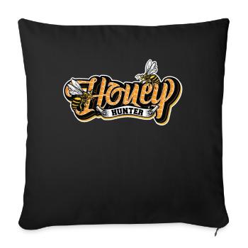 Honey Hunter Beekeeper Honey Bee - Sofa pillowcase 17,3'' x 17,3'' (45 x 45 cm) - black - Front