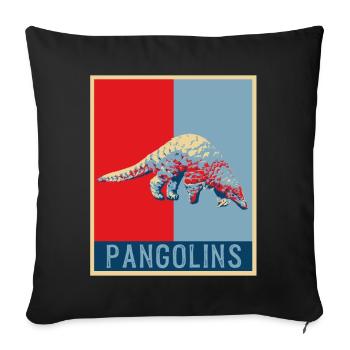 Pangolin gift pangolin tshirt pangolin - Sofa pillowcase 17,3'' x 17,3'' (45 x 45 cm) - black - Front