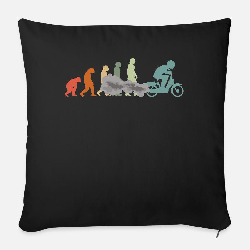 Mofa Mofaroller Moped Mofafahrer tshirt Mofa - Sofakissenbezug 45 x 45 cm - Schwarz