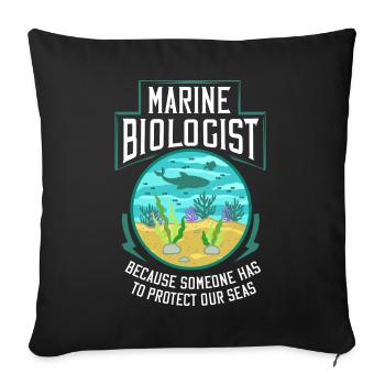 Meeresbiologe Meereskunde Biologie Meeresleben - Sofakissenbezug 45 x 45 cm - Schwarz - Vorne