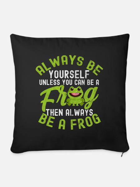 Frosch - Sofakissenbezug 45 x 45 cm - Schwarz