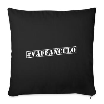 Italie drôle dicton italien comme cadeau - Housse de coussin décorative 45 x 45 cm - noir - Devant