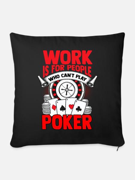 Poker - Sofakissenbezug 45 x 45 cm - Schwarz
