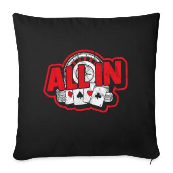 poker - Housse de coussin décorative 45 x 45 cm - noir - Devant