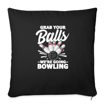 Bowling - Sofakissenbezug 45 x 45 cm - Schwarz - Vorne