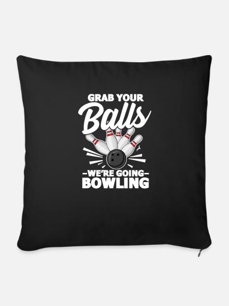 Bowling - Sofakissenbezug 45 x 45 cm - Schwarz