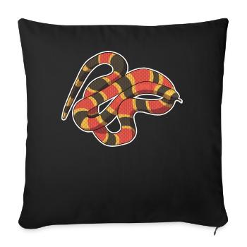 Serpent reptile serpents serpent messieurs - Housse de coussin décorative 45 x 45 cm - noir - Devant