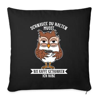 Morgenmuffel - Sofakissenbezug 45 x 45 cm - Schwarz - Vorne
