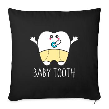 Baby teeth dentist - Sofa pillowcase 17,3'' x 17,3'' (45 x 45 cm) - black - Front