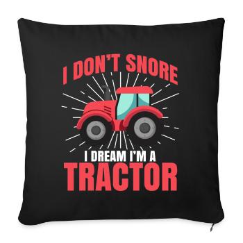 Tracteur Agriculture Ferme Matériel Agricole Champ - Housse de coussin décorative 45 x 45 cm - noir - Devant