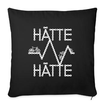 Hätte Hätte Fahradkette Rad - Sofakissenbezug 45 x 45 cm - Schwarz - Vorne
