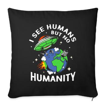 Extraterrestre - Housse de coussin décorative 45 x 45 cm - noir - Devant